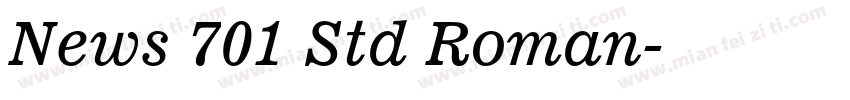News 701 Std Roman字体转换